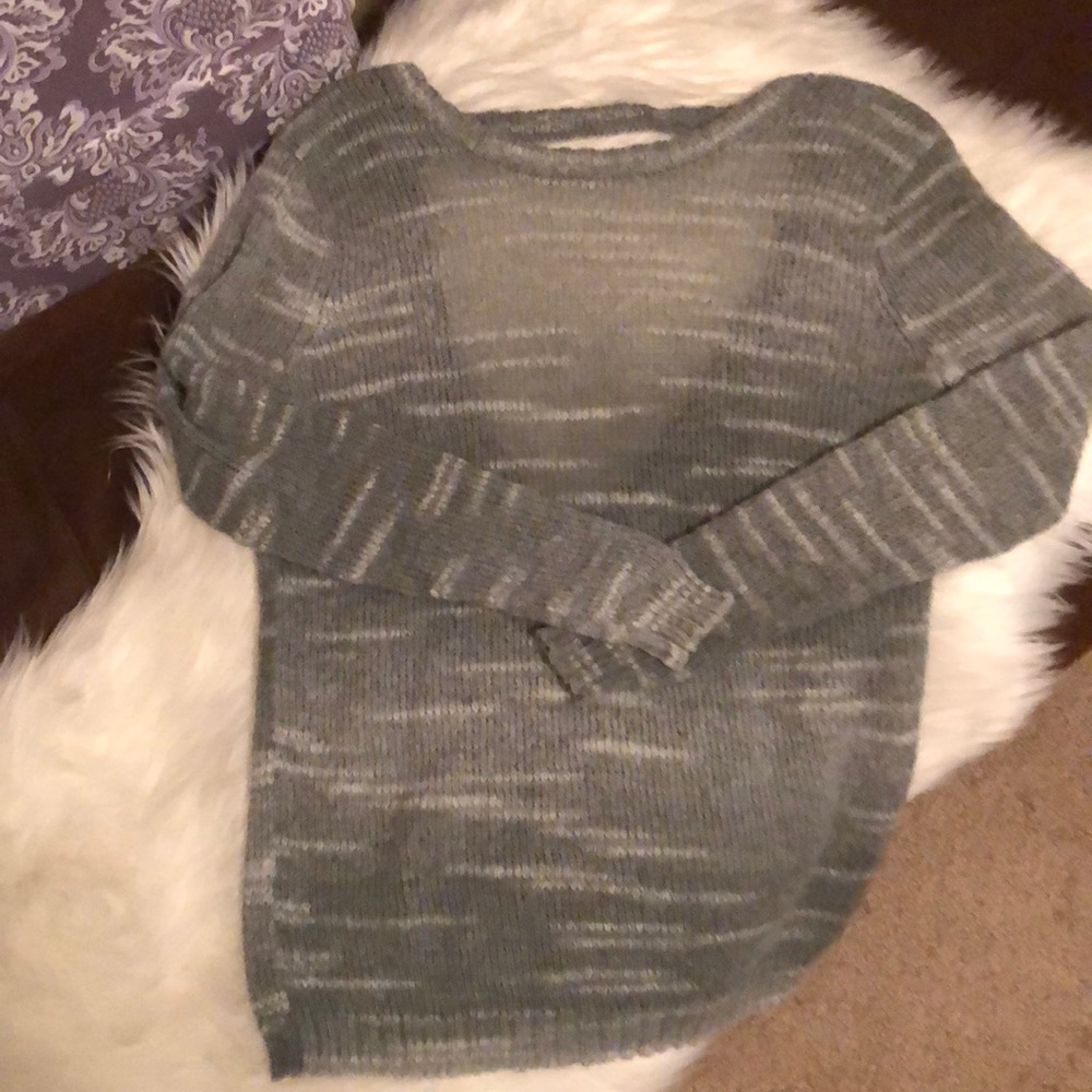 Sweater with open back design